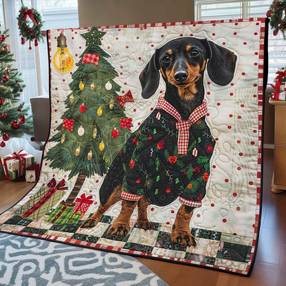 Christmas Dachshund WJ1308040CL Quilt