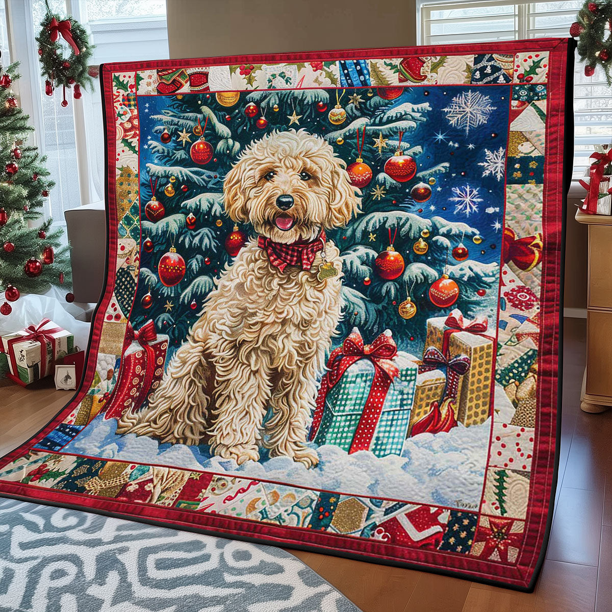 Christmas Dog WJ0509003CL Quilt