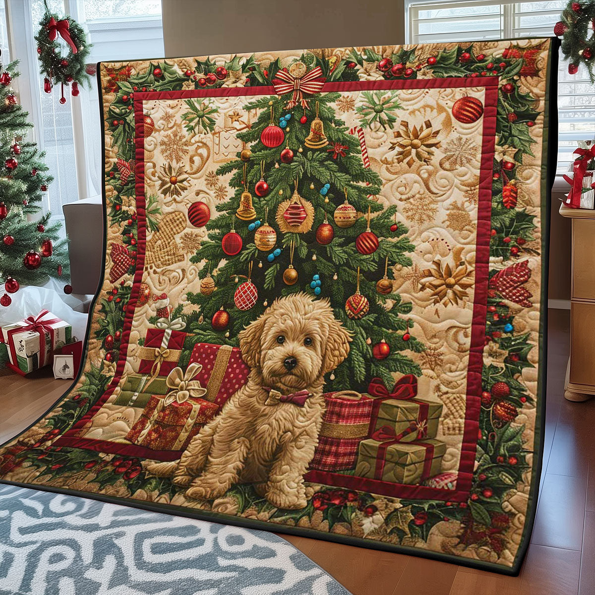 Christmas Dog WJ0509004CL Quilt