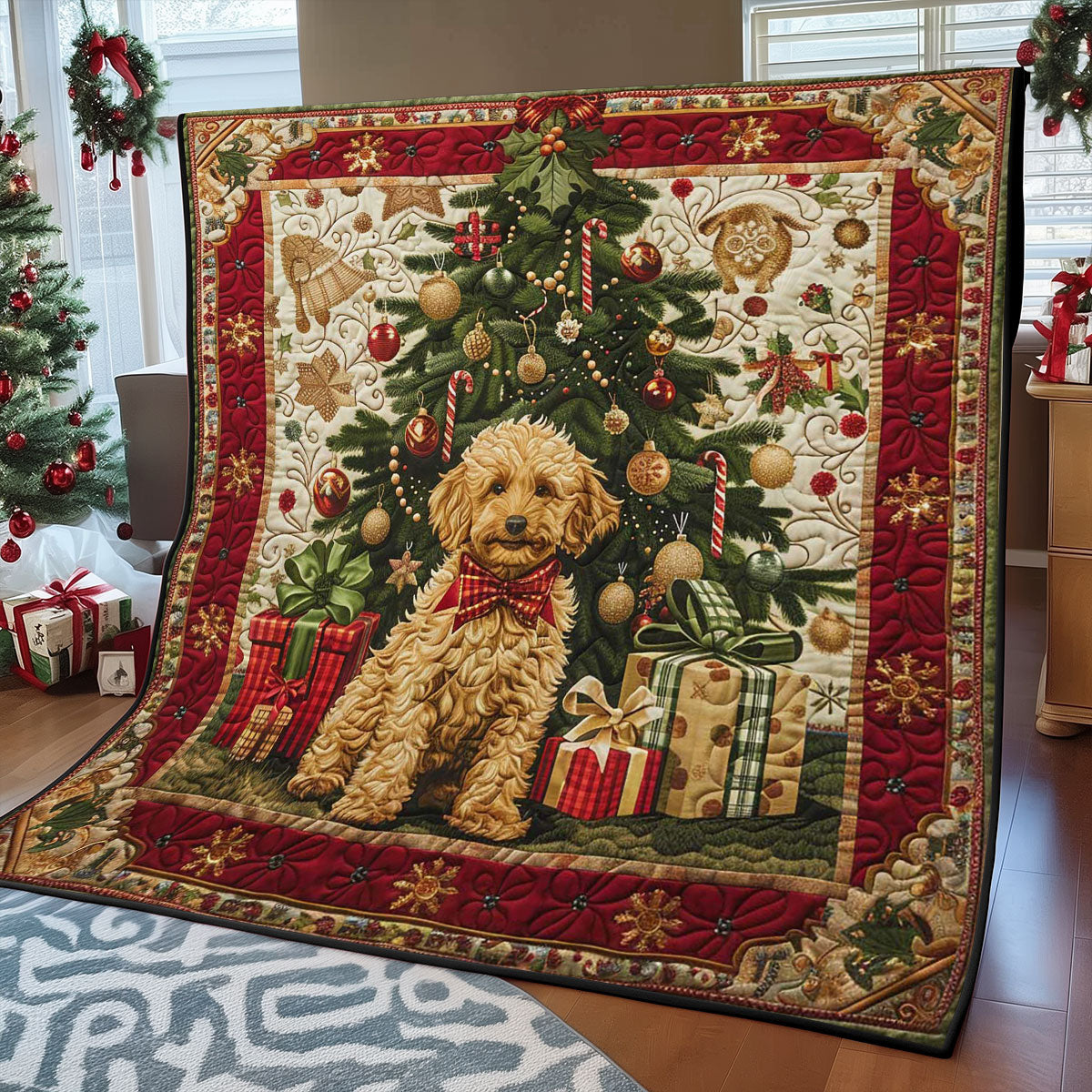 Christmas Dog WJ0609002CL Quilt