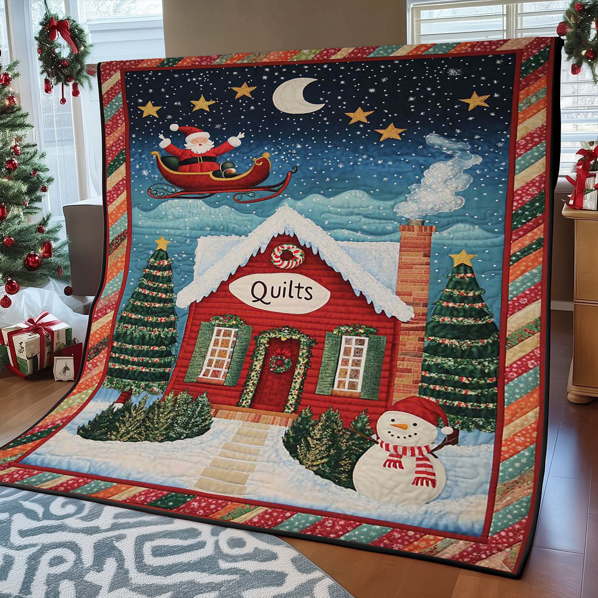 Christmas House WJ0808013CL Quilt