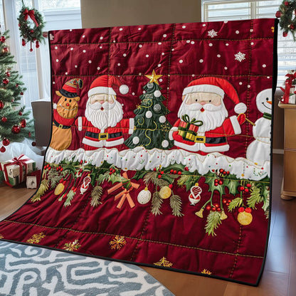 Santa Clause And Snowman WJ2208016CL Quilt