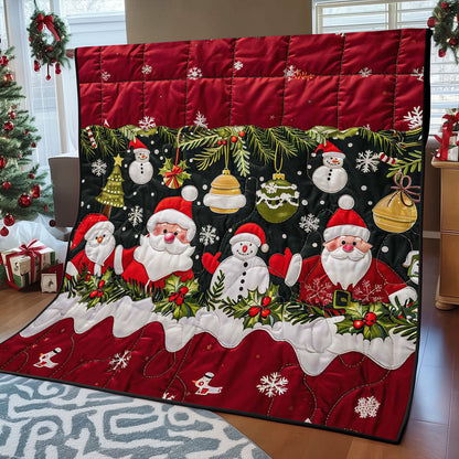 Santa Clause And Snowman WJ2308022CL Quilt