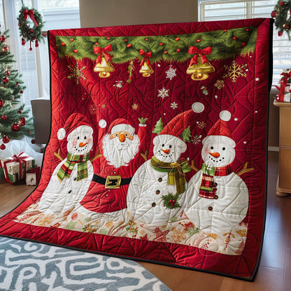 Santa Clause And Snowman WJ2308023CL Quilt