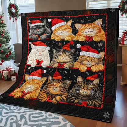 Sleeping Christmas Cat WJ1608024CL Quilt