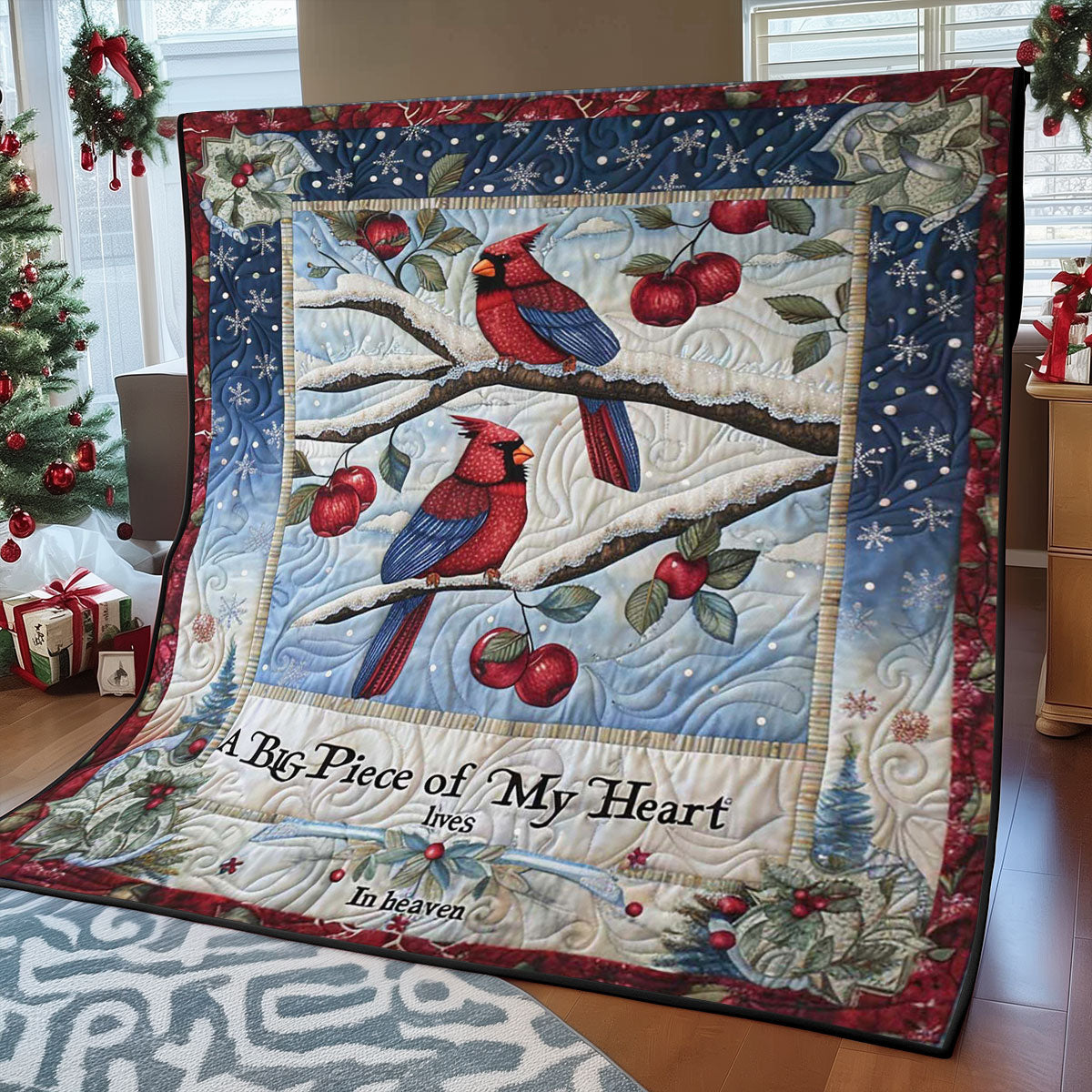 Winter Cardinal WJ3008028CL Quilt