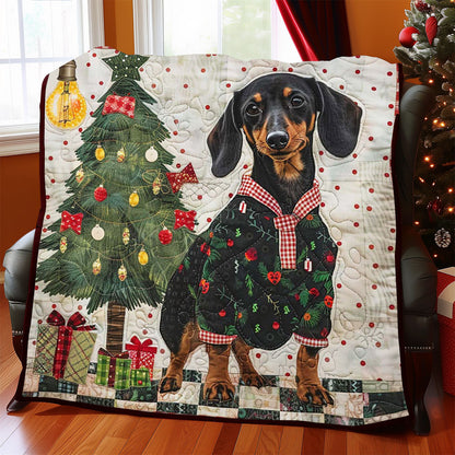 Christmas Dachshund WJ1308040CL Quilt