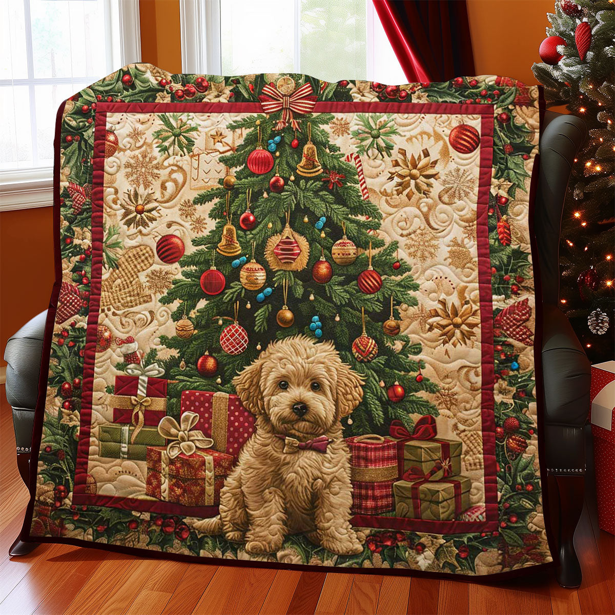 Christmas Dog WJ0509004CL Quilt