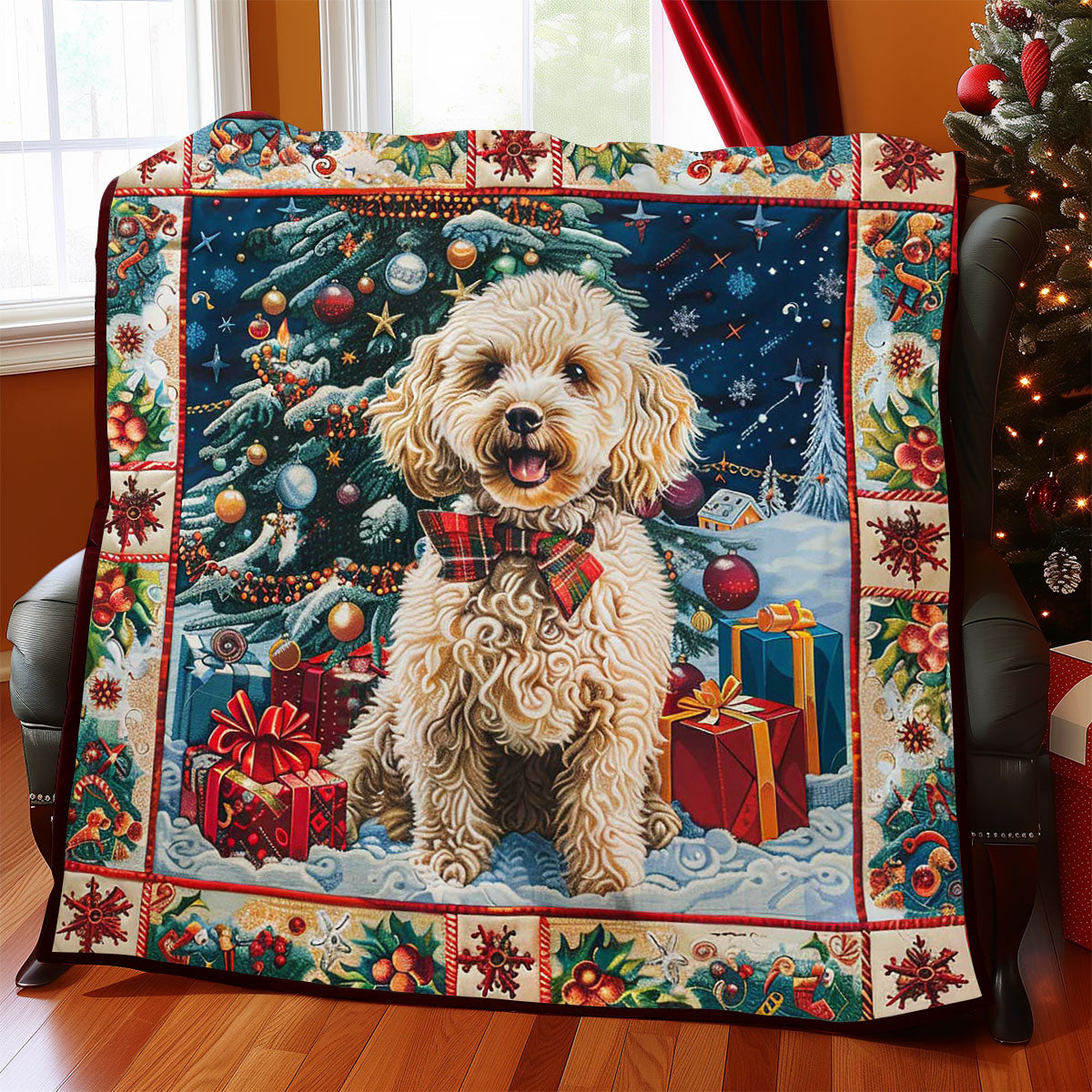 Christmas Dog WJ0609001CL Quilt