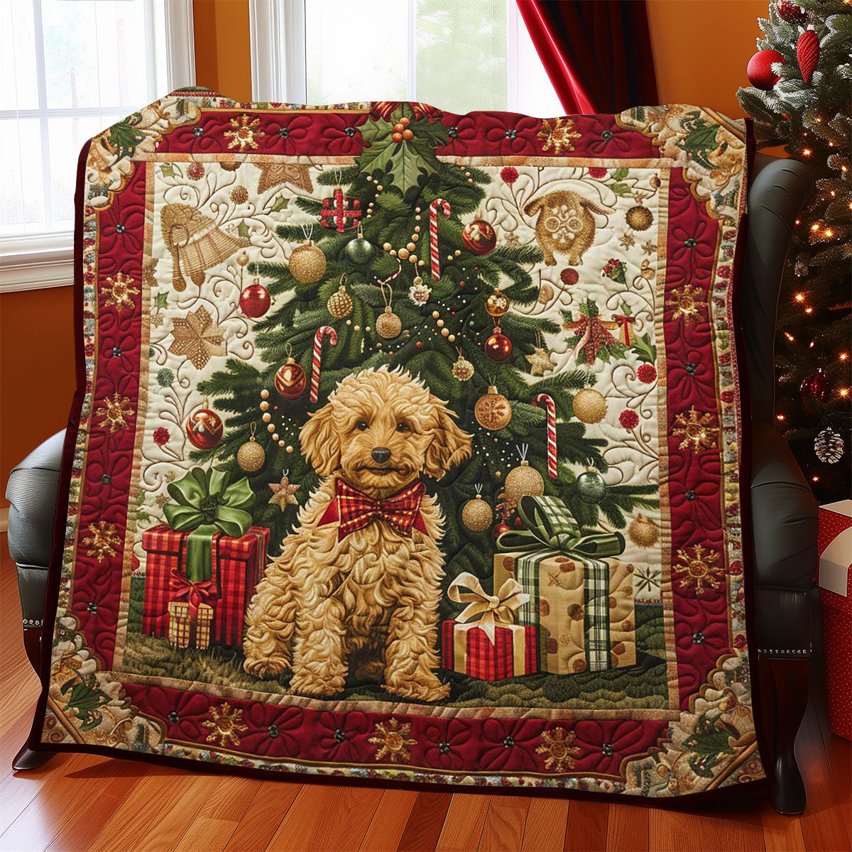 Christmas Dog WJ0609002CL Quilt