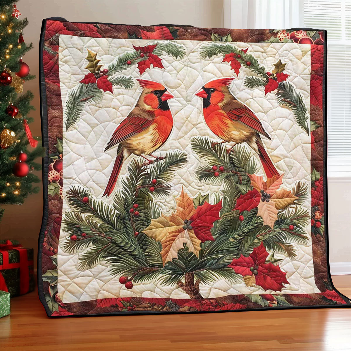 Christmas Cardinal WJ2008012CL Quilt