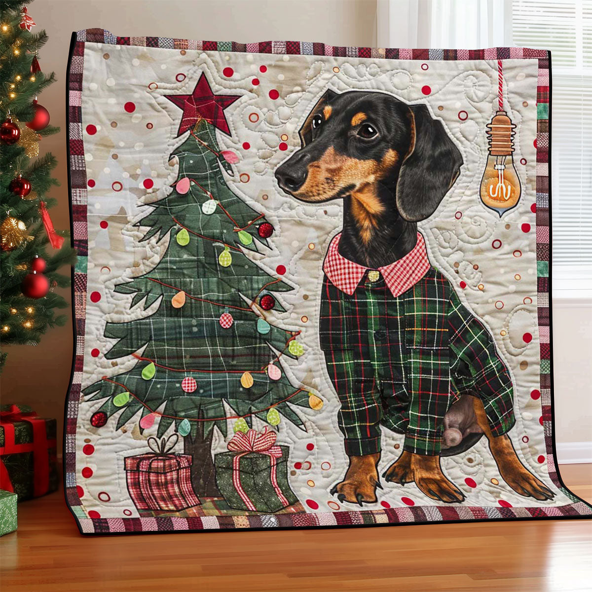 Christmas Dachshund WJ1308039CL Quilt