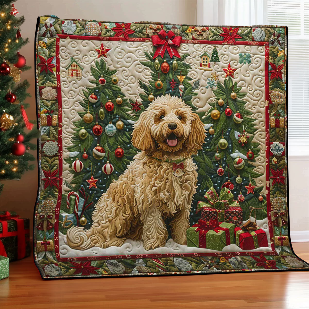 Christmas Dog WJ2708008CL Quilt