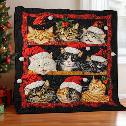 Sleeping Christmas Cat WJ1608022CL Quilt