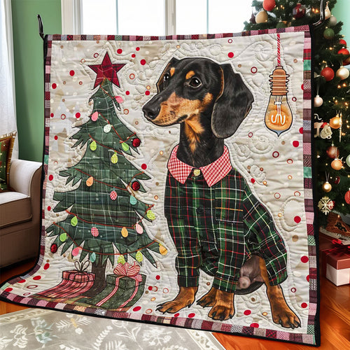 Christmas Dachshund WJ1308039CL Quilt