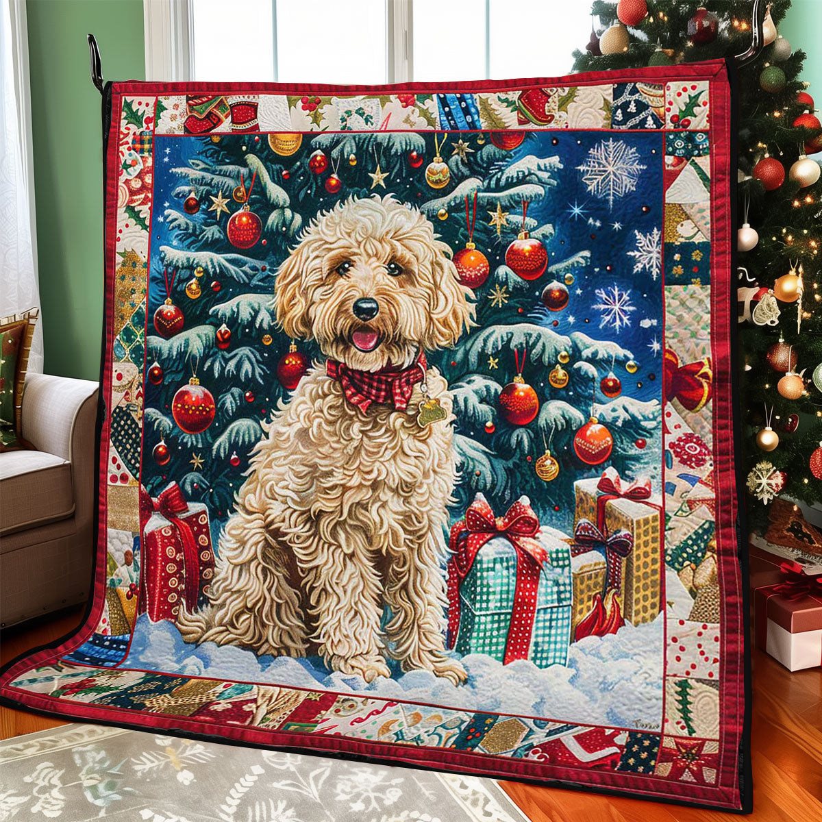 Christmas Dog WJ0509003CL Quilt