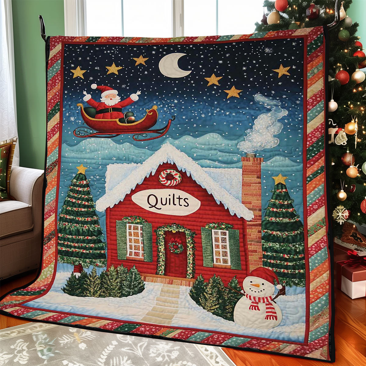 Christmas House WJ0808013CL Quilt