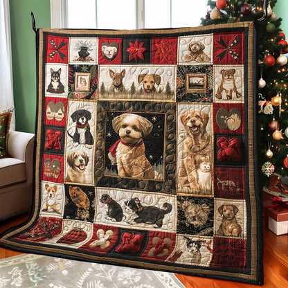 Christmas Puppies WJ2908001CL Quilt