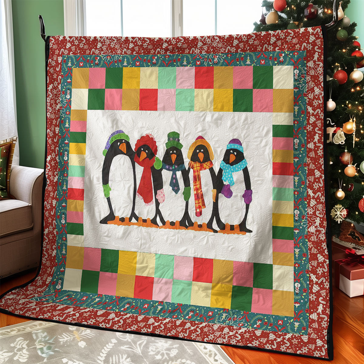 Christmas Penguin WJ1008028WQ Quilt