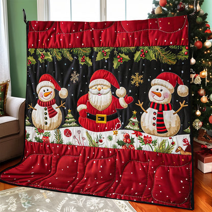 Santa Clause And Snowman WJ1908019CL Quilt