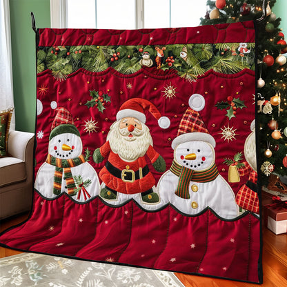 Santa Clause And Snowman WJ2208017CL Quilt