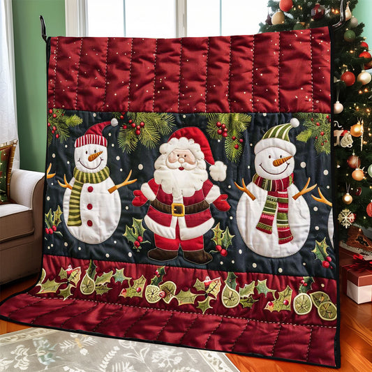 Santa Clause And Snowman WJ2208018CL Quilt