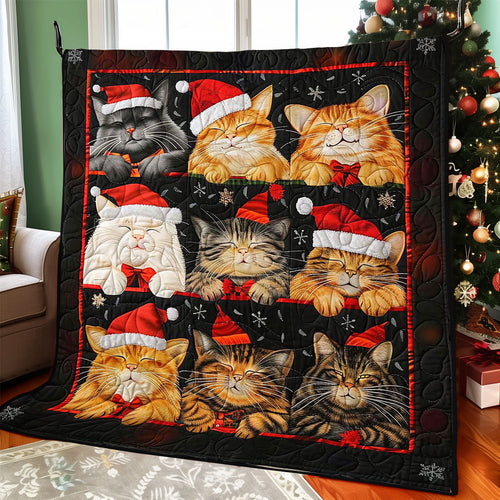 Sleeping Christmas Cat WJ1608024CL Quilt