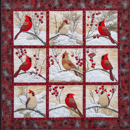Charming Cardinals XR0108016CL Quilt