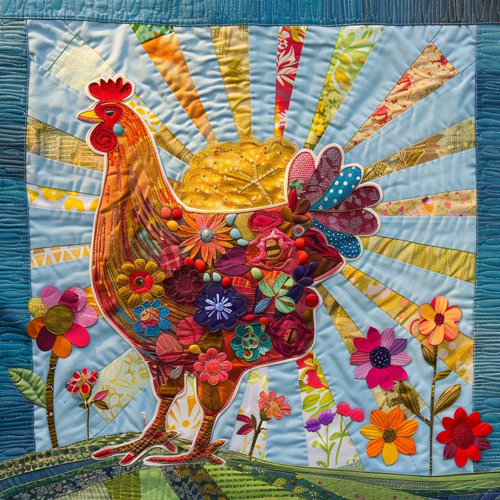 Charming Chicken XR2407030CL Quilt