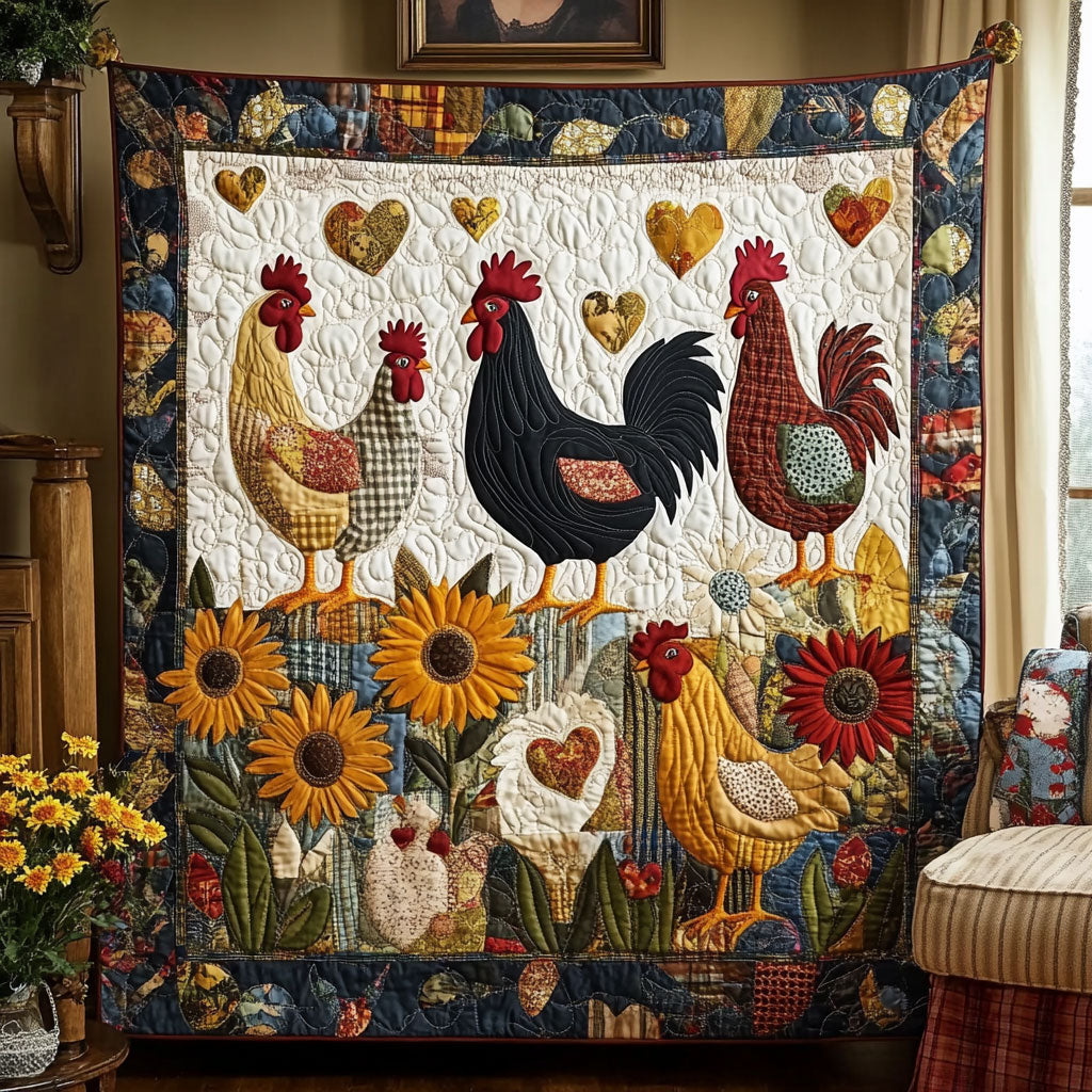 Chicken Garden YR1002034CL Quilt