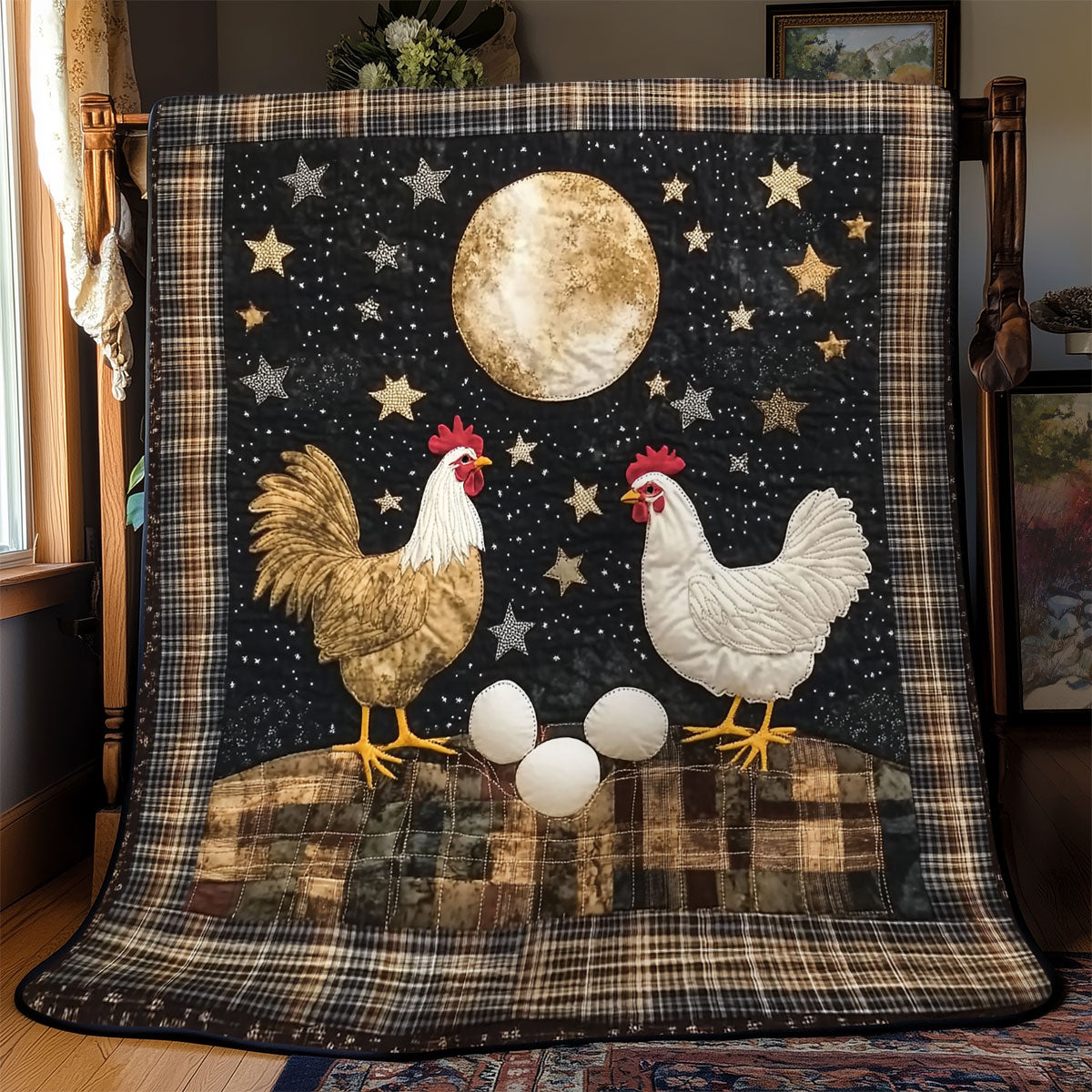 Chicken Moon YR1802007CL Quilt