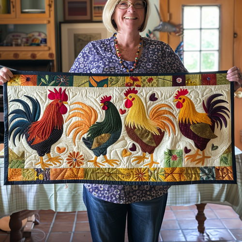 Chicken WJ2307051CL Quilted Table Runner