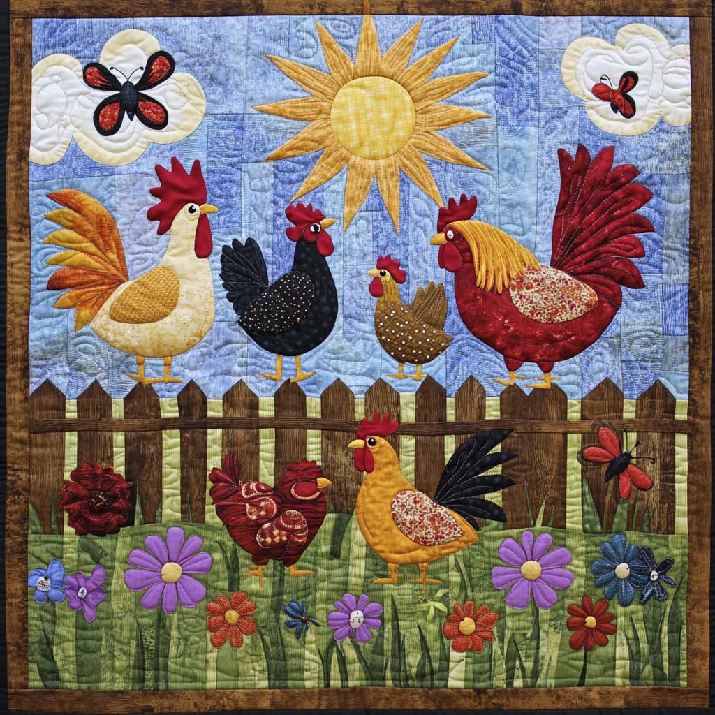 Chicken Yard XR0508036CL Quilt