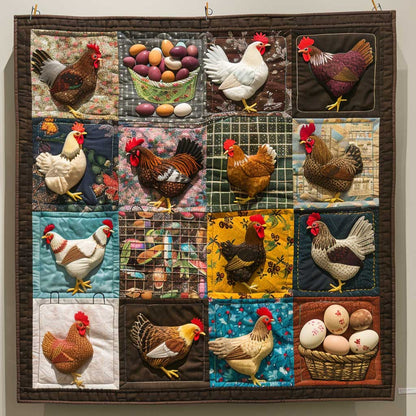 Chickens And Eggs XR2507011CL Quilt