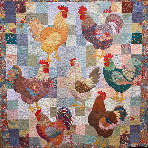 Chickens XR0406010CL Quilt