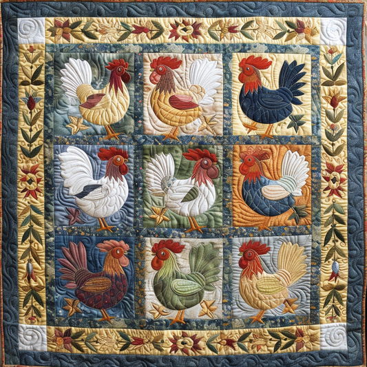 Chickens XR2005008CL Quilt