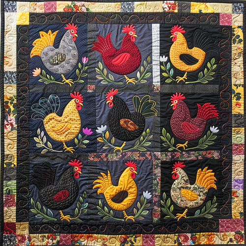 Chickens XR2005009CL Quilt