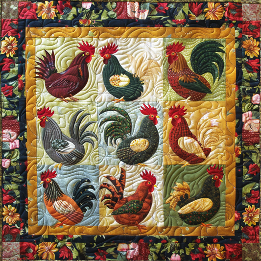 Chickens XR2105001CL Quilt