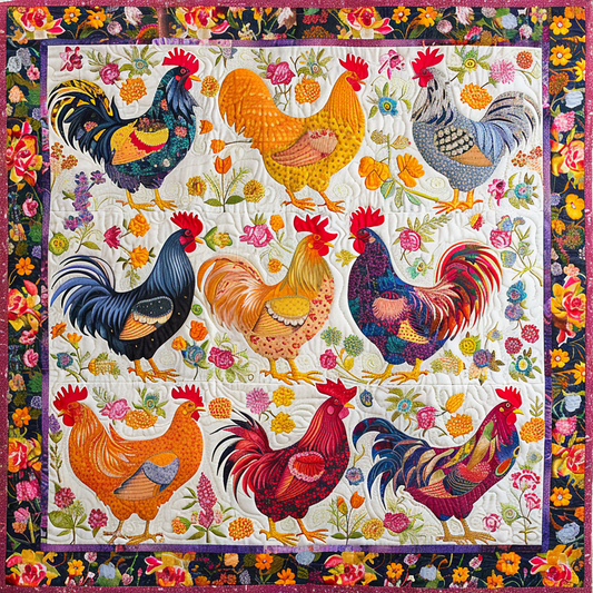 Chickens XR2105003CL Quilt