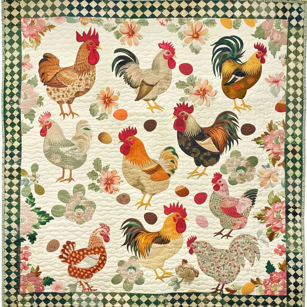 Chickens XR2606020CL Quilt