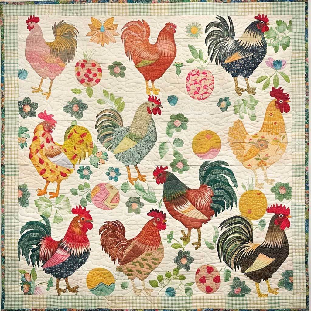 Chickens XR2606021CL Quilt