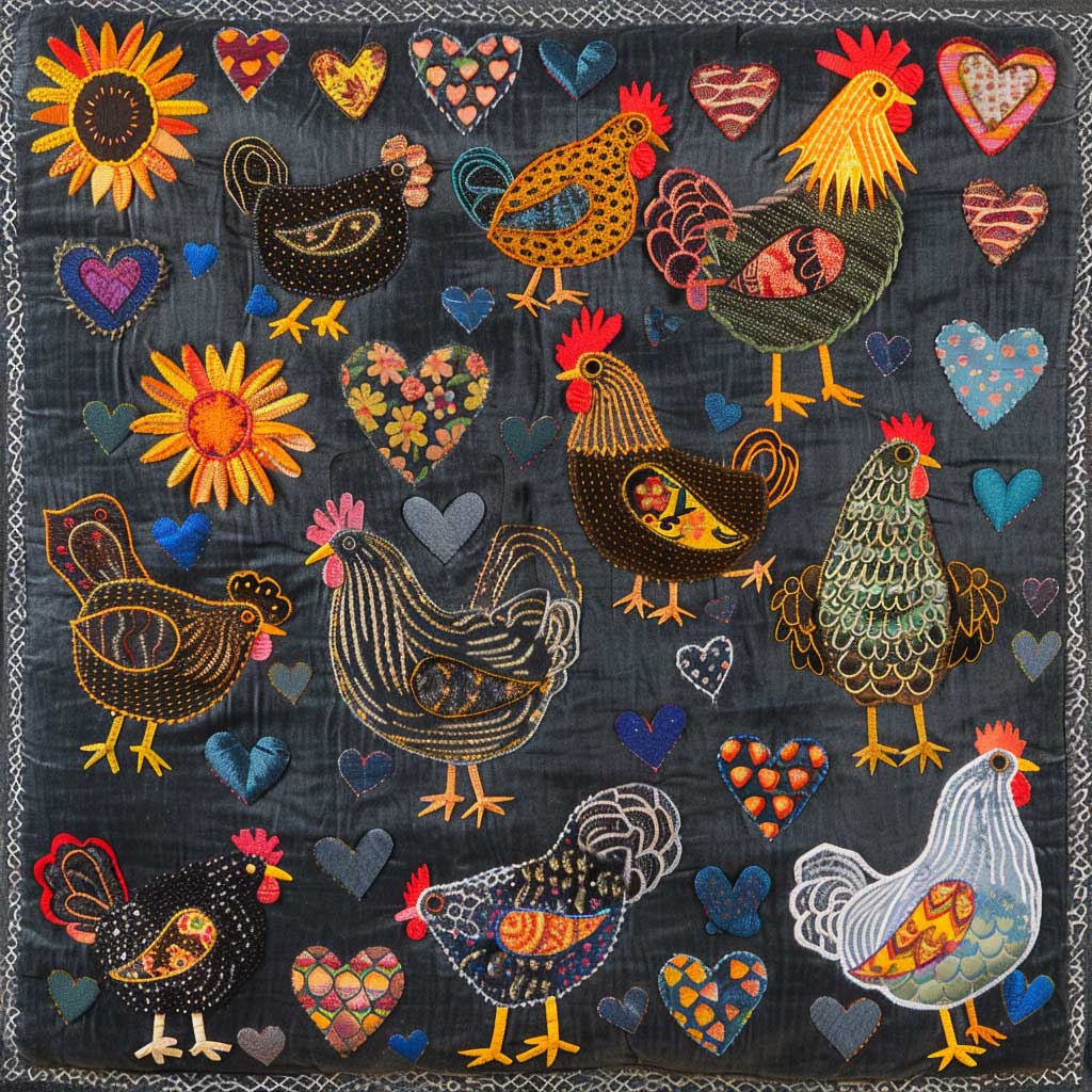 Chickens XR2907008CL Quilt