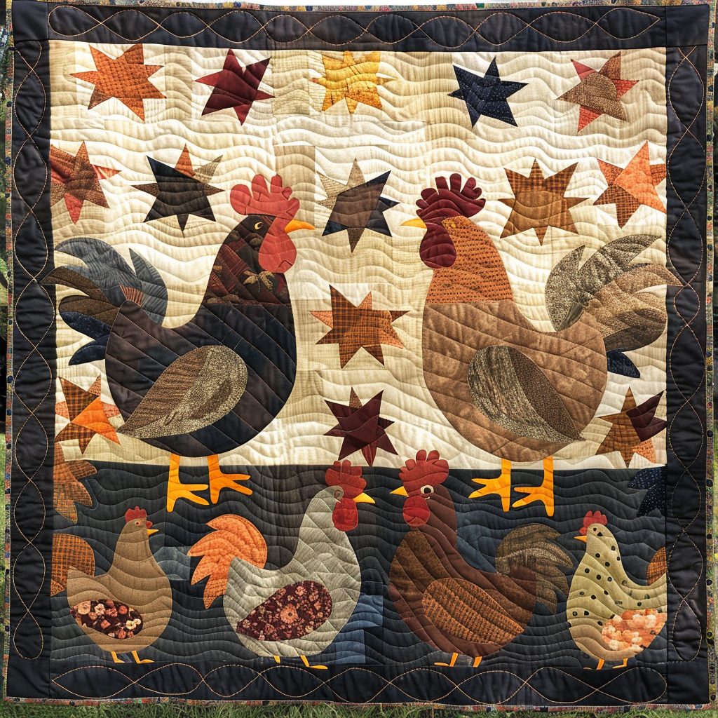 Chickens XR3105014CL Quilt