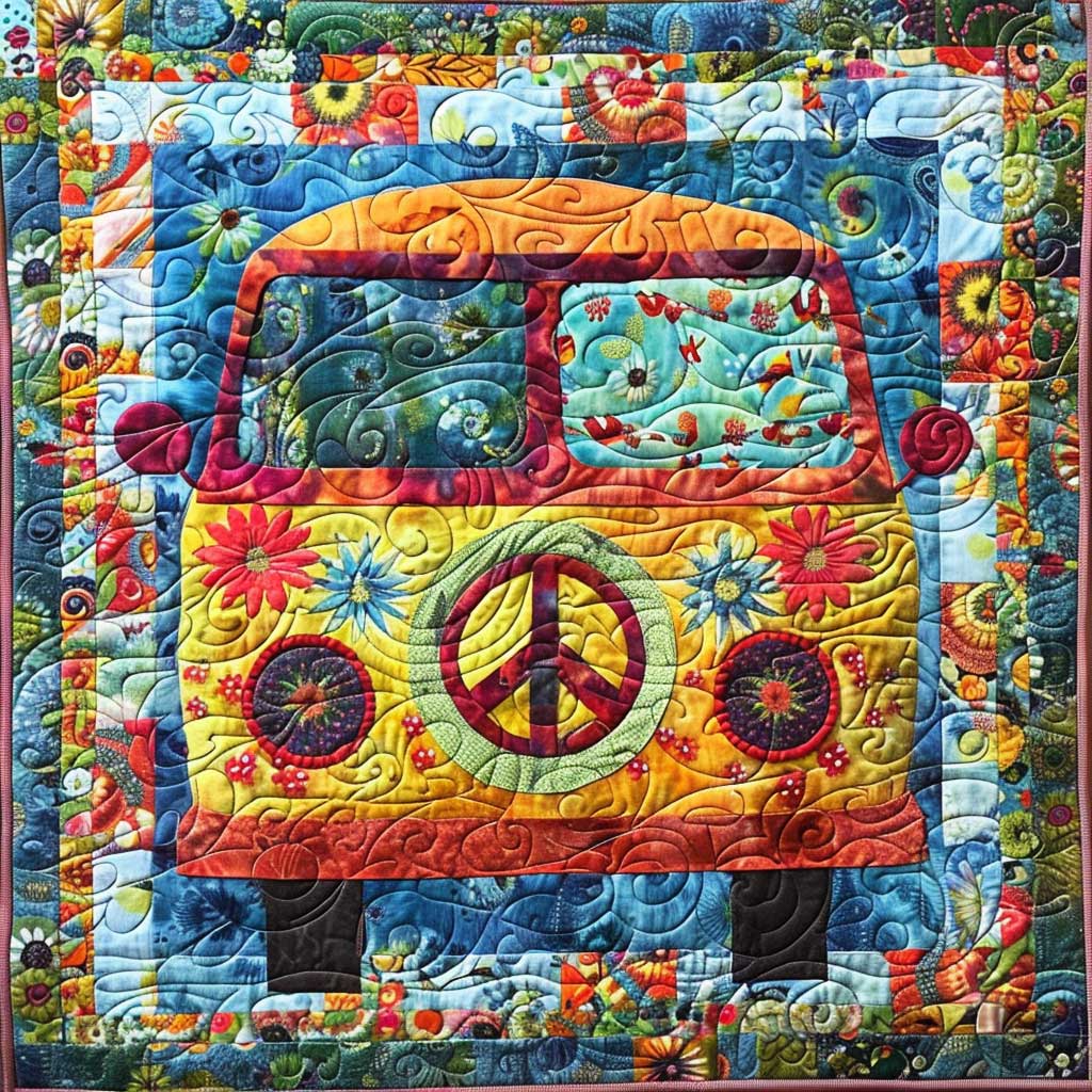 Child Peace Hippie XR2707014CL Quilt