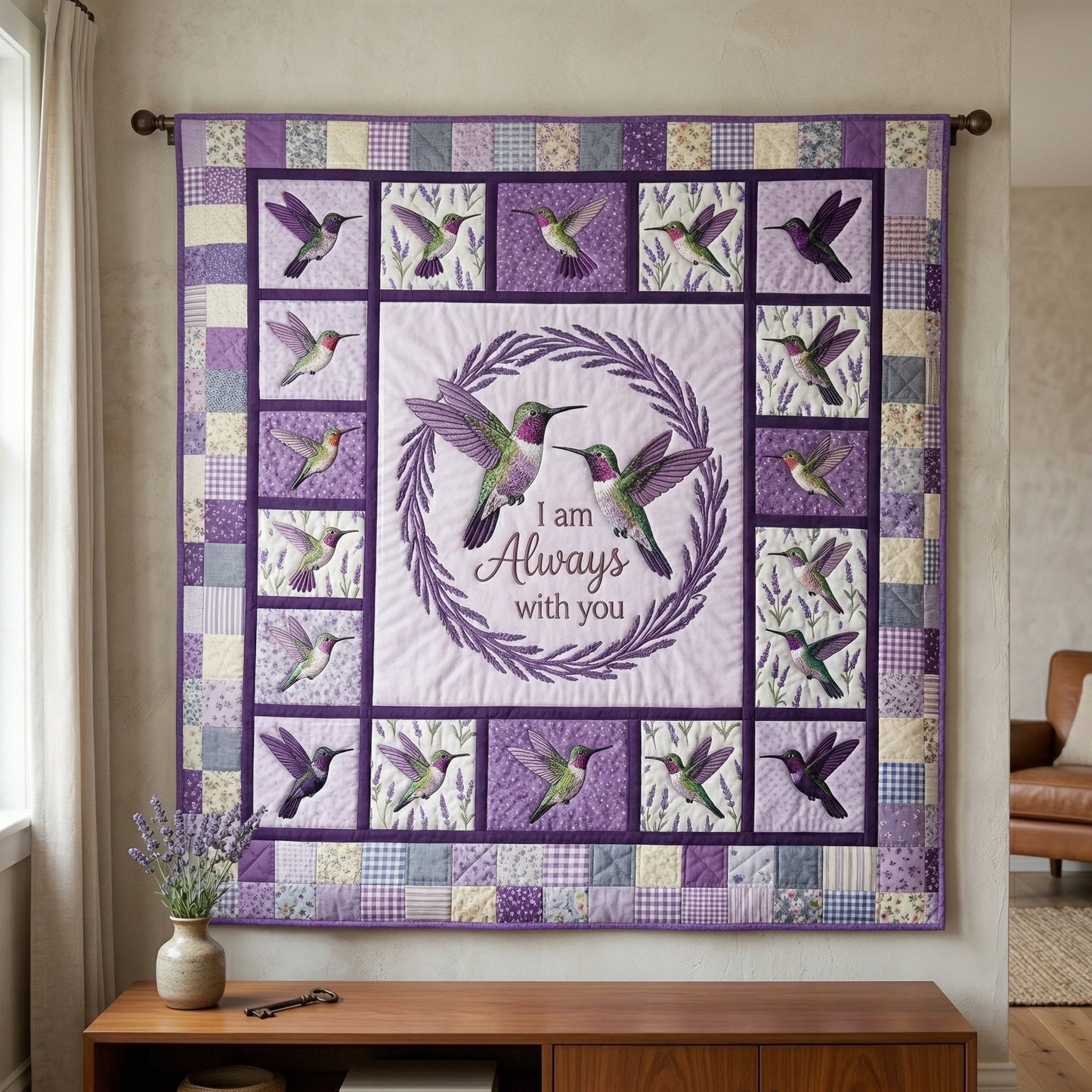 Hummingbird I Am Always With You XR3103002CL Quilt Blanket