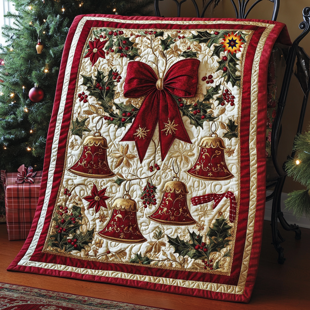 Christmas Bells Make A Wish WU1212021CL Quilt