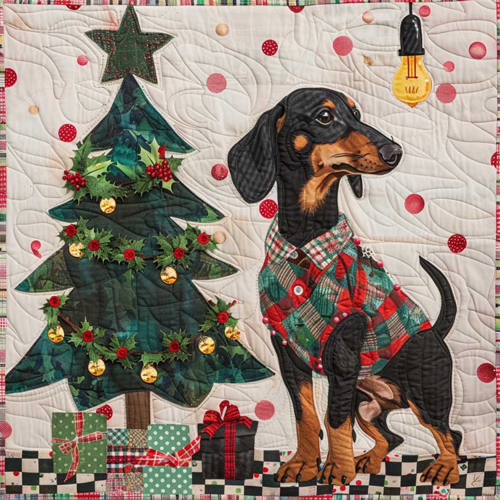 Christmas Dachshund WJ2707015CL Quilt