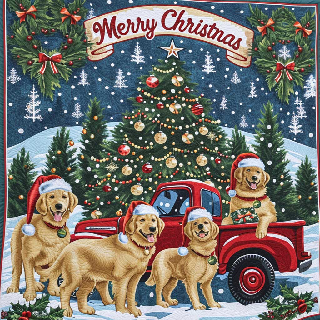 Christmas Dog WJ3107013CL Quilt