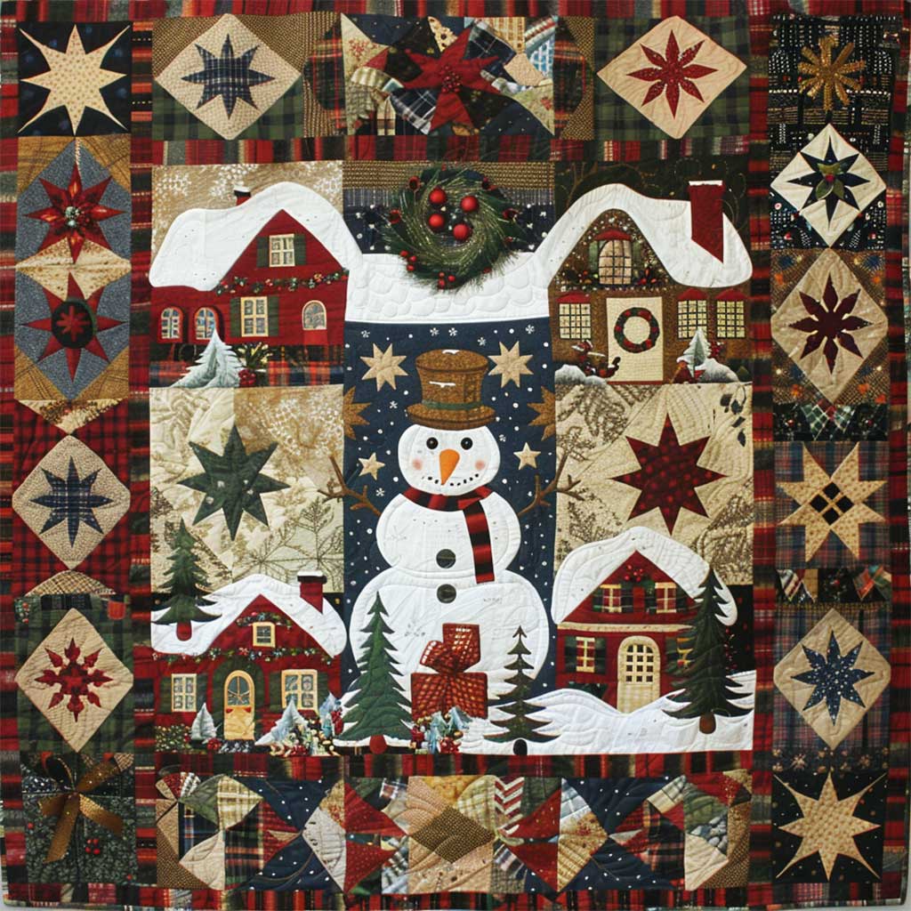 Christmas Snowman WJ2006008CL Quilt