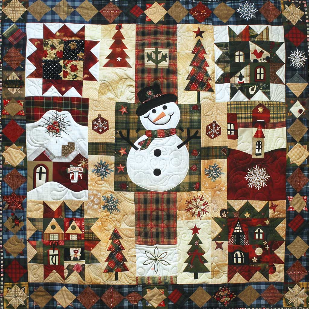 Christmas Snowman WJ2006009CL Quilt